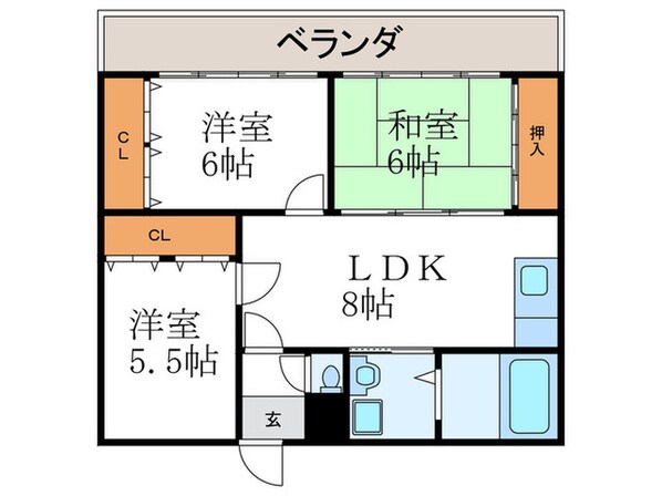 ＭＯグロ－リ－エイトの物件間取画像